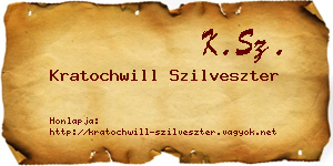 Kratochwill Szilveszter névjegykártya